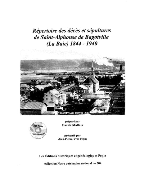 PN-304 - Répertoire des décès et sépultures de Saint-Alphonse de Bagotville (1844 - 1940)